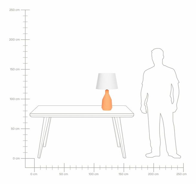 Stolní lampa Lamza (oranžová)