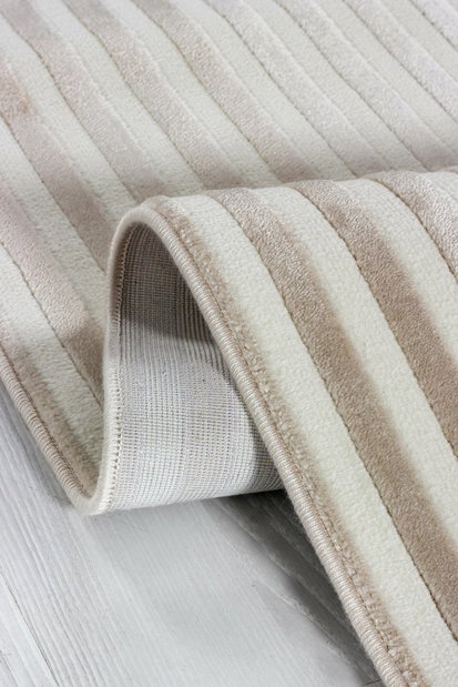 Koberec 100 x 300 cm Amora (béžová + bílá)