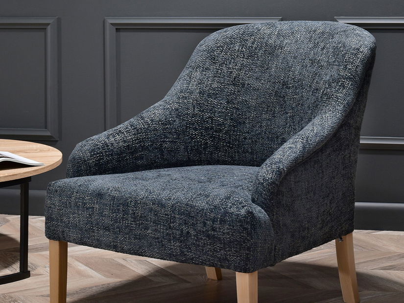 Relaxační křeslo Roseile (šedá + dub)