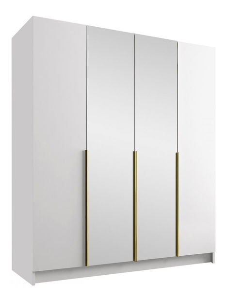 Šatní skříň Sezalos II (černá) (se zrcadlem)