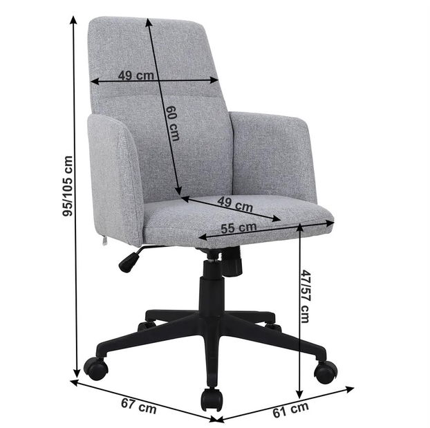 Kancelářské křeslo Ivila (šedá)