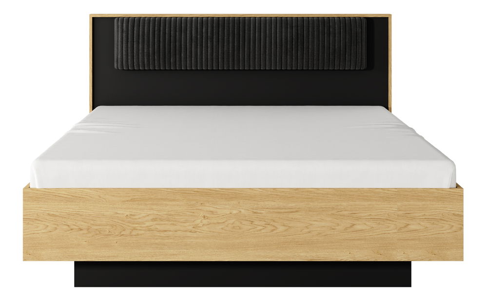 Manželská postel 160 cm Balneo (dub baltic + černá)