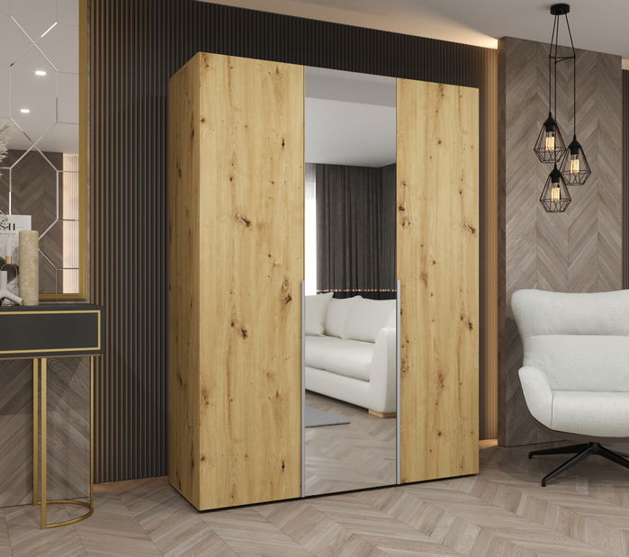 Šatní skříň 150 cm Alice 2 (dub artisan + kašmír)