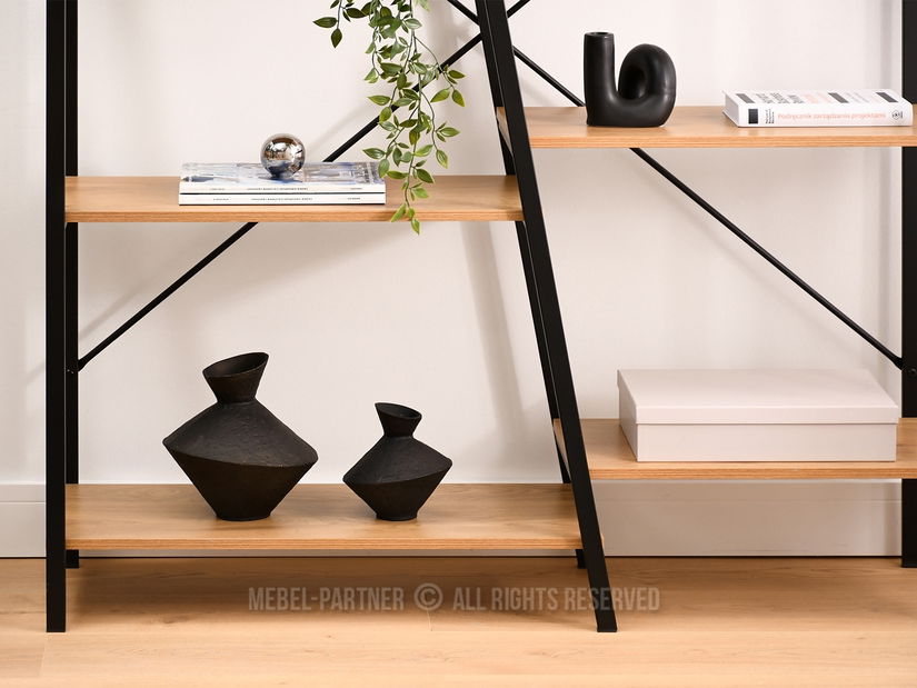 Regál Gecon Reg (dub + černá)