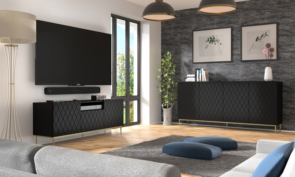 TV stolek/skříňka Dintanna 145 (černá)