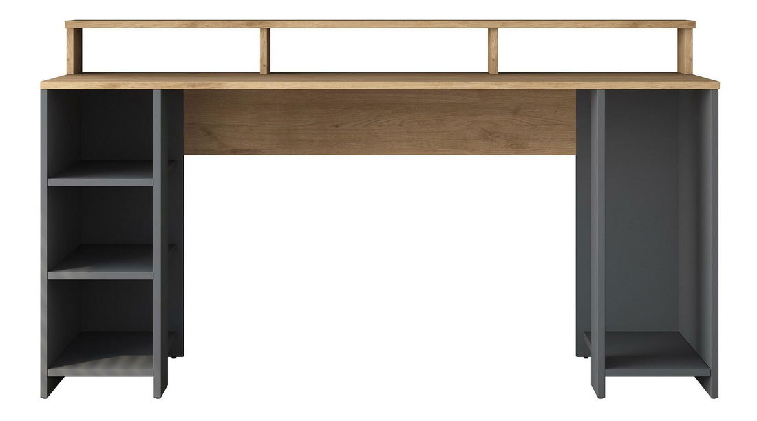 PC stolek Sikine 4 (ořech + antracit)