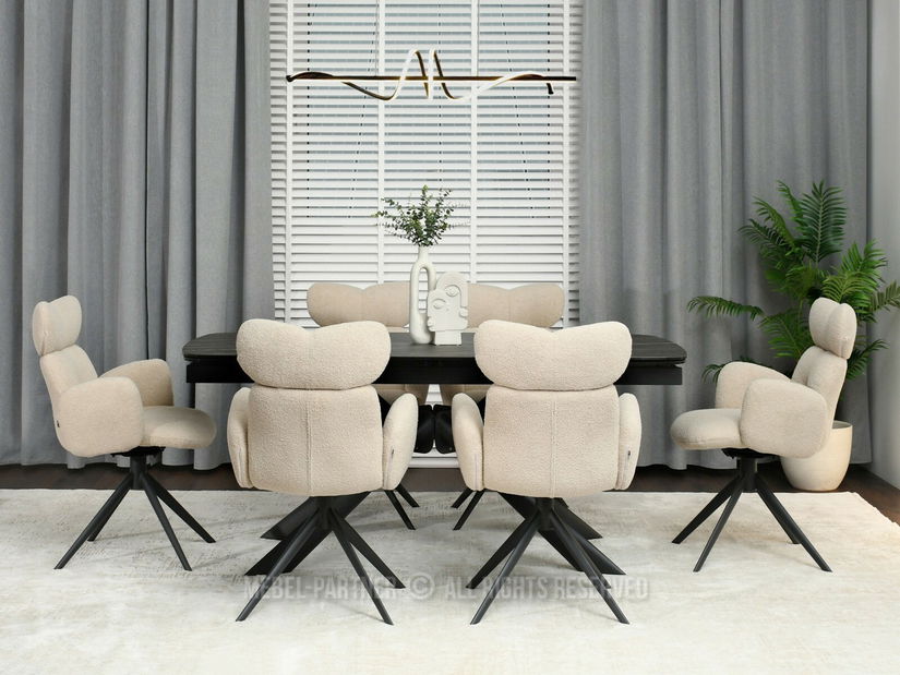 Židle Meda (béžová + černá)