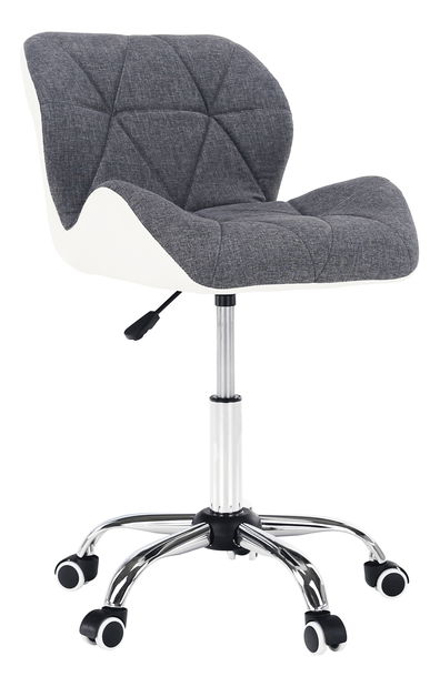 Set 2 ks. kancelářských křesel Badda (šedá + bílá) *výprodej