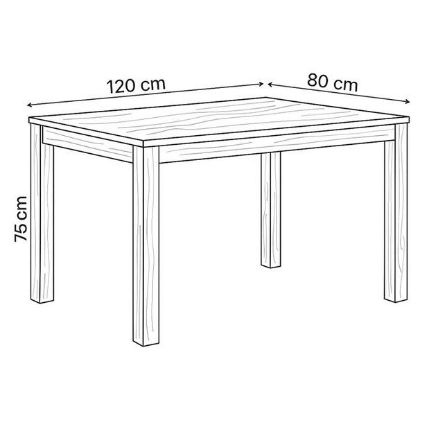 Jídelní stůl Dubblino 120 (přírodní)