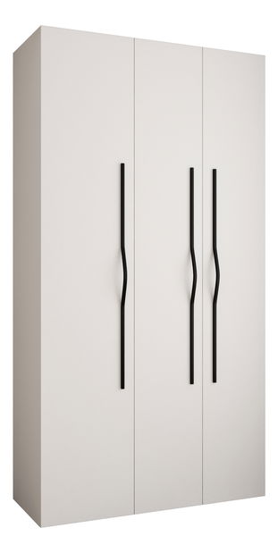 Šatní skříň 130 cm Carmela 50-2 (bílá + černá)