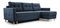 Rohová sedacia súprava Meshire (modrá) (P)