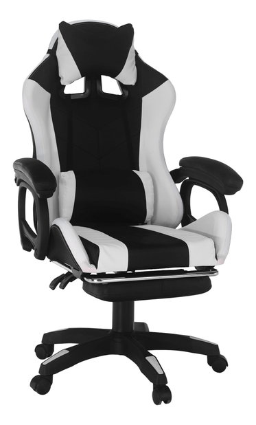 Kancelářské křeslo Juventa (s RGB LED osvícením) (černá + bílá)