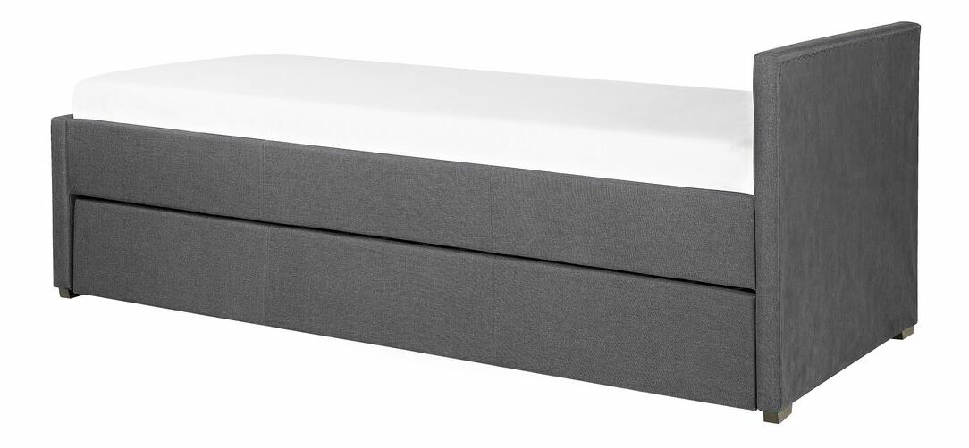 Rozkládací postel 90 cm MERMAID (s roštem) (šedá)