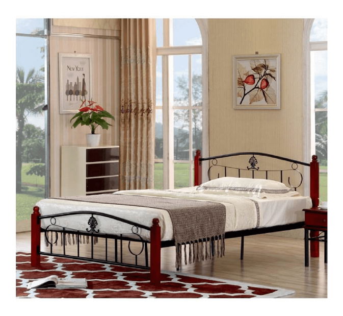 Manželská postel 140 cm Margery (s roštem)