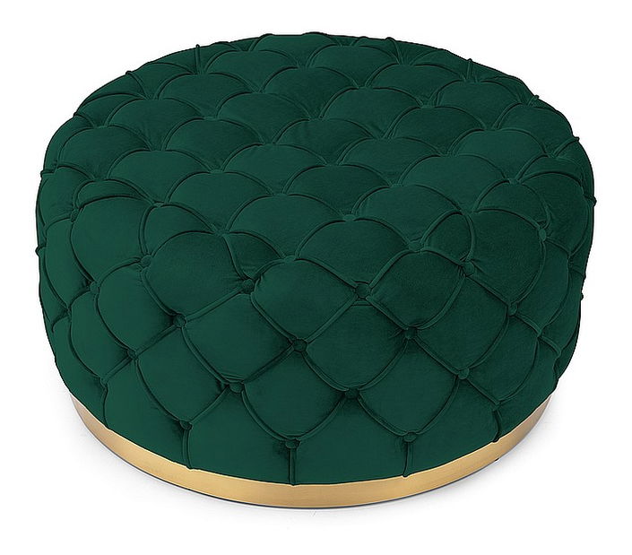 Taburetka Marshall (tmavě zelená + zlatá)