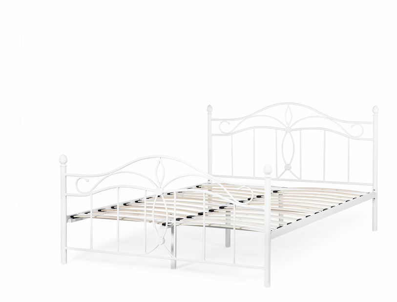 Manželská postel 180 cm ANTALIA (s roštem) (bílá) *výprodej