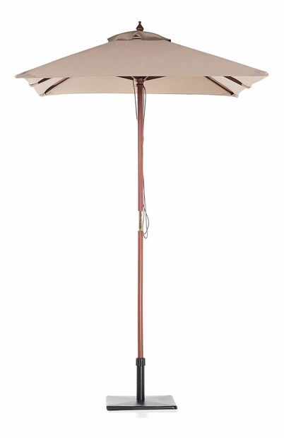 Zahradní slunečník 144 cm FLAME (dřevo) (pískově béžová)