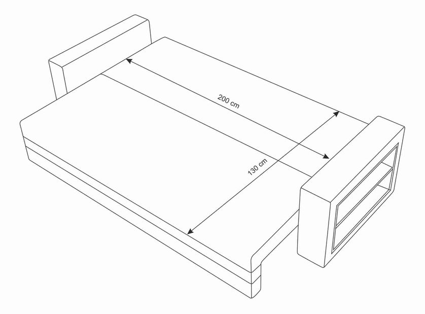 Pohovka třísedačka Simpney (hnědá + béžová)