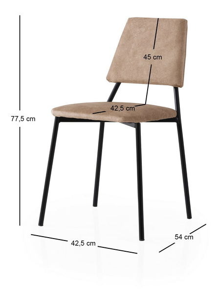 Set 2 ks. jídelních židlí Limeta (černá)