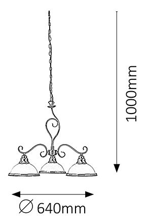 Závěsné svítidlo Elisett 2753 (bronzová + bílá)