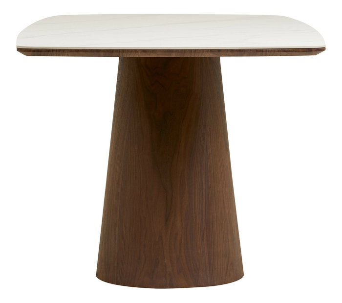 Jídelní stůl Nealina 3 (bílá + tmavě hnědá)