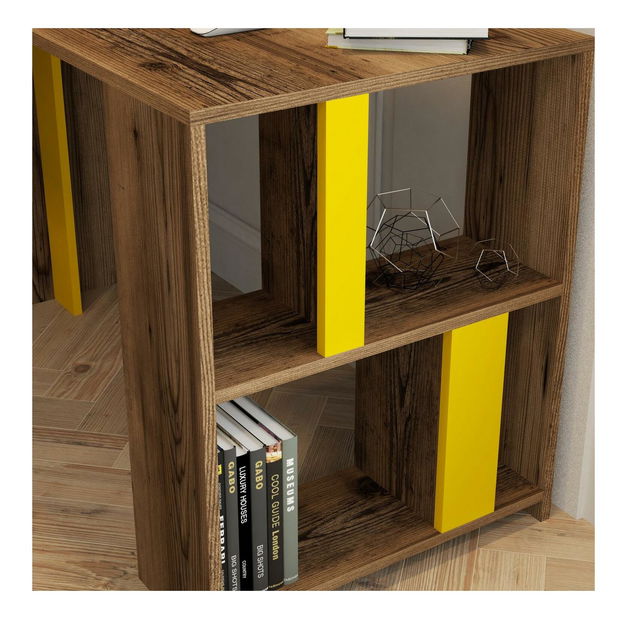 PC stolek Limba (ořech + žlutá)