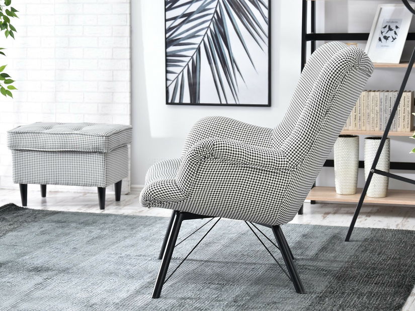 Relaxační křeslo Dawntawn (bílá + černá)