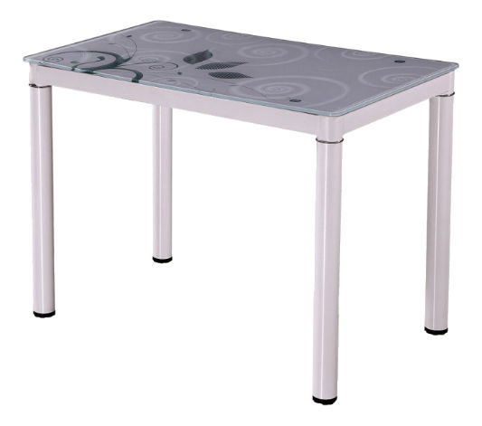 Jídelní stůl 80 cm Damion (bílá + bílá) (pro 4 osoby)