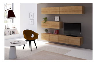 Obývací stěna Calabria C8 (dub zlatý) (bez osvětlení)