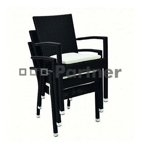 Zahradní sestava Gina 1+2 (černá) (um. ratan)