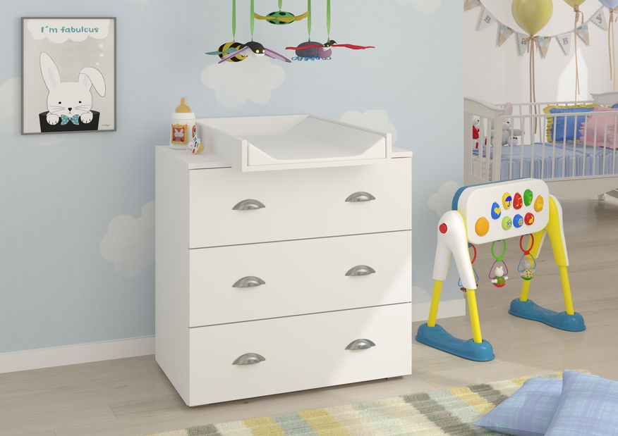 Komoda s přebalovacím pultem Milla (bílá)