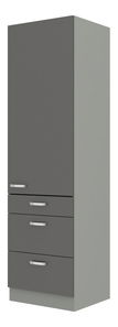 Potravinová kuchyňská skříňka Gonir 60 DKS 210 3S 1F (šedá + šedá)