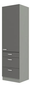 Potravinová kuchyňská skříňka Gonir 60 DKS 210 3S 1F (šedá + šedá)