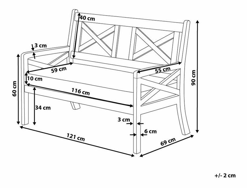 Zahradní sedací souprava Balet (námořnická modrá)