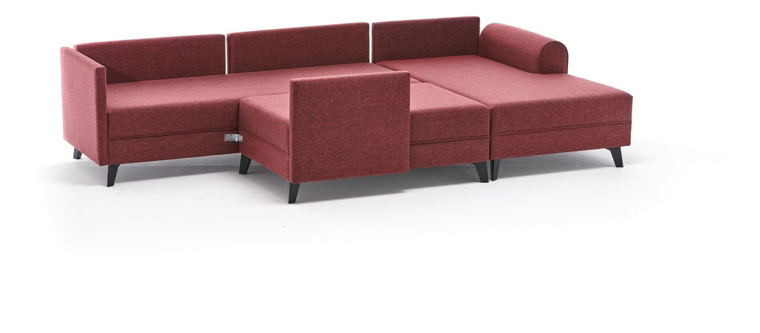 Rozkládací pohovka Belli (bordó)