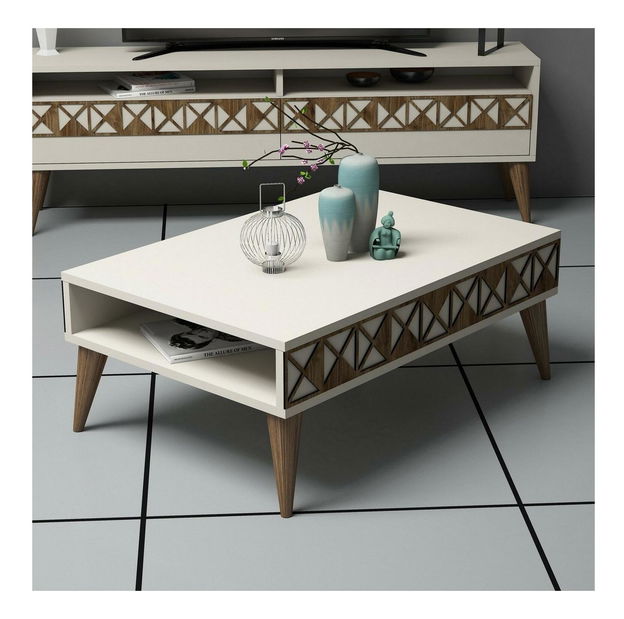 Konferenční stolek Loop (krémová)