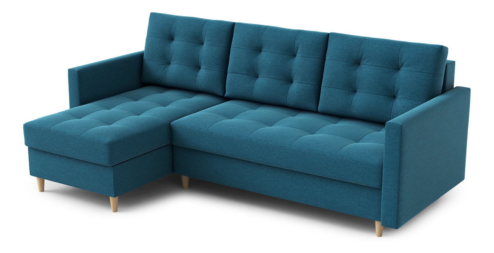 Rohová sedací souprava Divas (L) (tyrkysová)