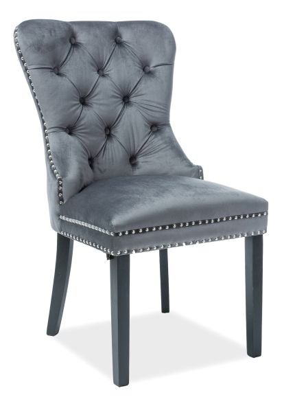 Jídelní židle Aurore Velvet (šedá)