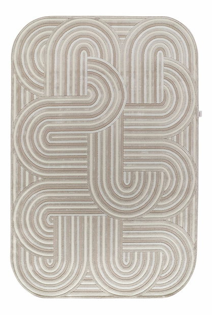 Koberec 100 x 300 cm Amora (bílá + hnědá)