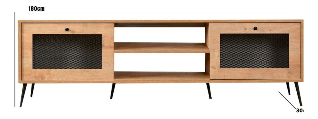 TV stolek/skříňka Maran (dub + černá)