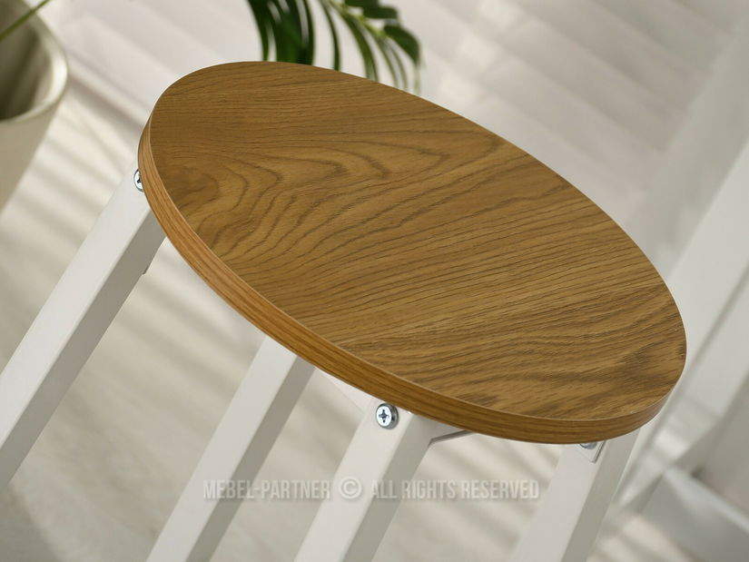 Jídelní set Remma (dub + bílá) (pre 2 osoby)