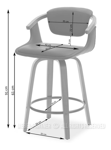 Židle Max H (ořech tmavý + ořech)