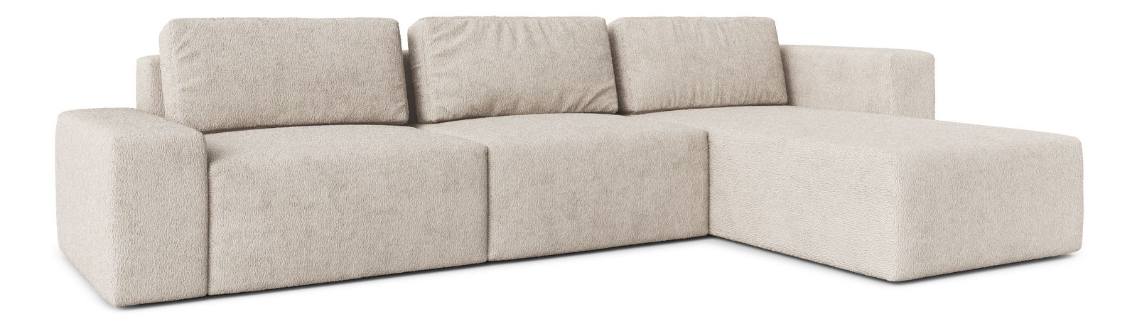 Rohová sedací souprava Berliner (P) (krémová)