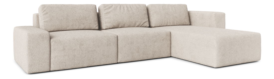 Rohová sedací souprava Berliner (P) (krémová)