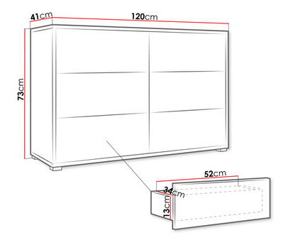 Komoda Alkyra AK5 (kašmír)