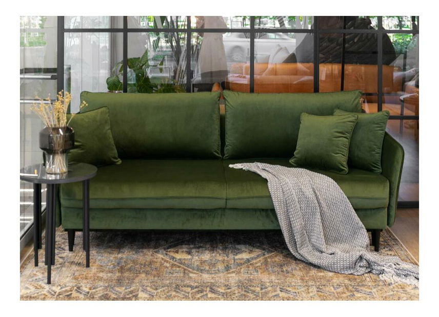 Pohovka trojsedačka Vivaldio (zelená + černá)