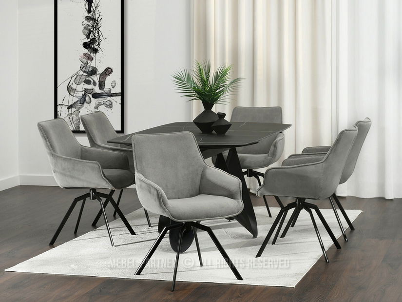 Židle Liam (šedá + černá)