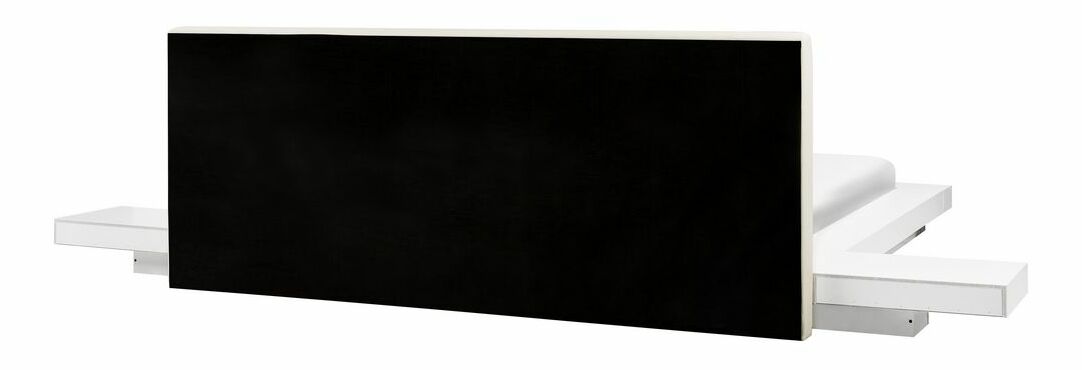 Manželská postel 180 cm ZEPHYRE (s roštem) (bílá)