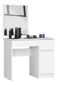 Toaletní stolek Parijat (bílá) (se zrcadlem) (P)