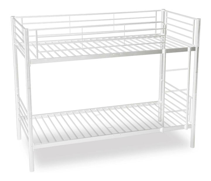 Dětská patrová postel 90 cm Riverside (bílá) (s roštem)